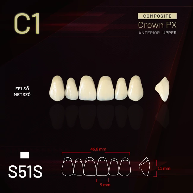 Yamahachi Composit Crown felső metsző C1 S51S