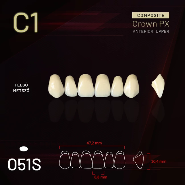 Yamahachi Composit Crown felső metsző C1 O51S