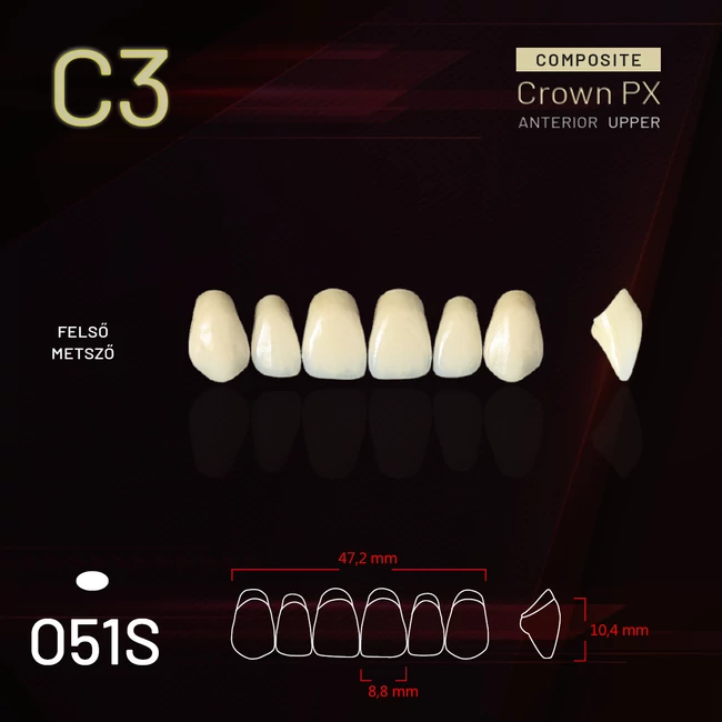 Yamahachi Composit Crown felső metsző C3 O51S