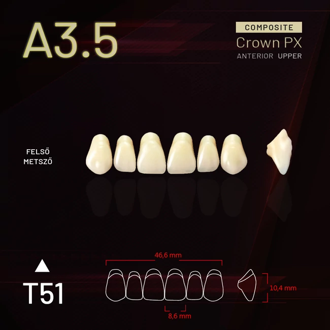 YM Composit Crown Felső metsző A3.5-T51