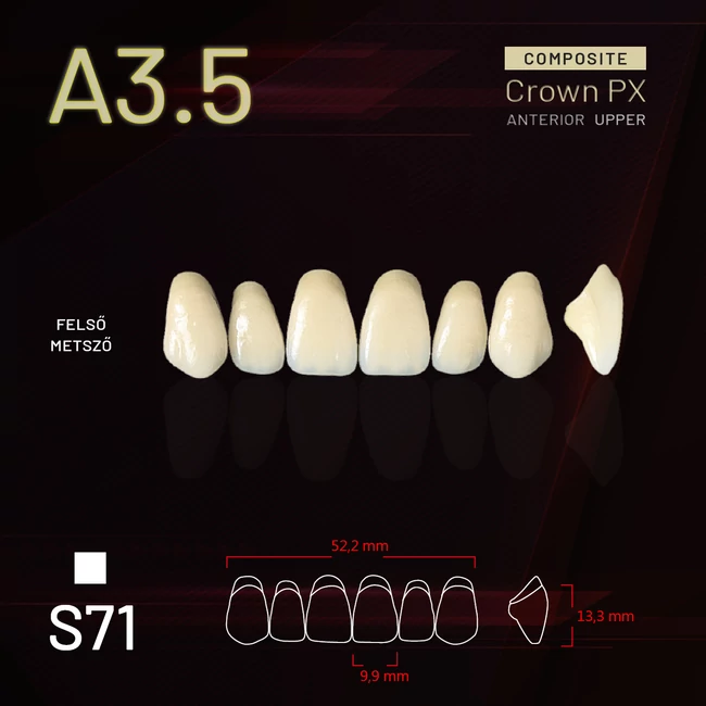 Yamahachi Composit Crown felső metsző A3,5 S71