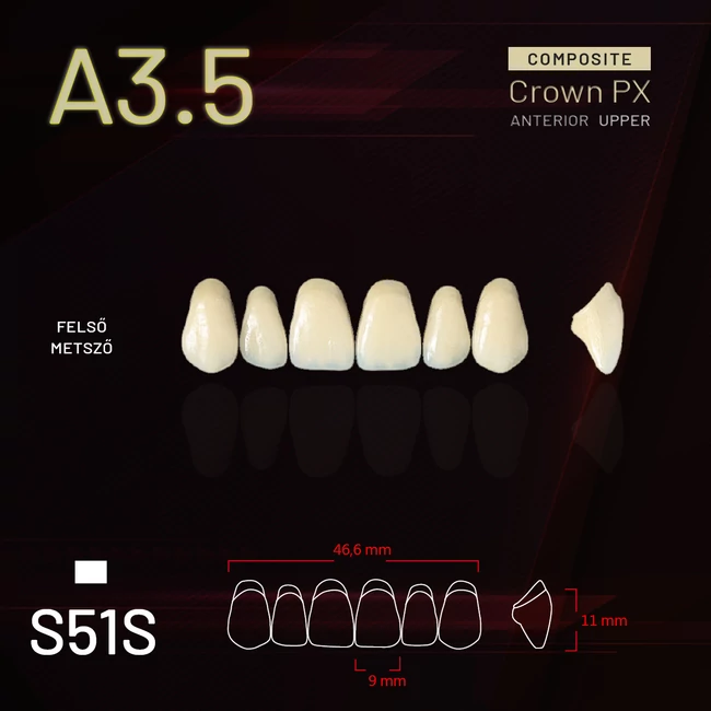 Yamahachi Composit Crown felső metsző A3,5 S51S