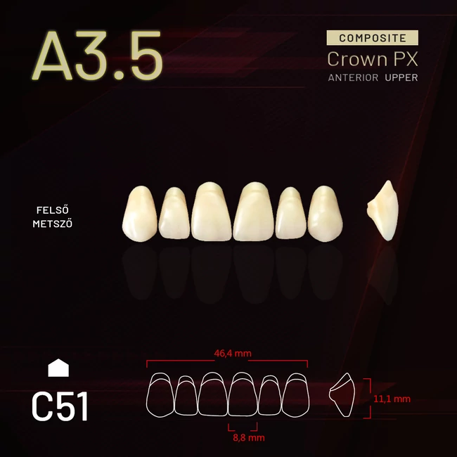 YM Composit Crown Felső metsző A3.5-C51