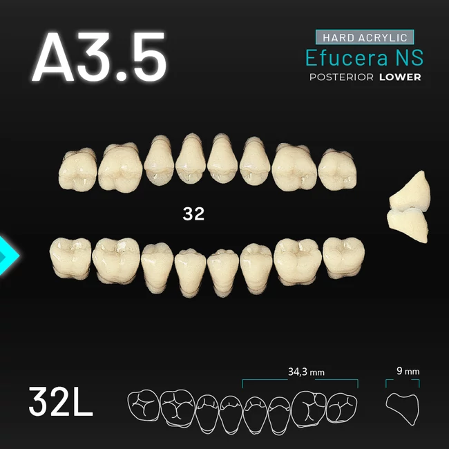 Yamahachi Acryl NS alsó rágó A3,5 32L