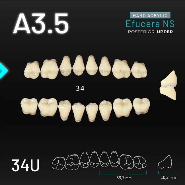 Yamahachi Acryl NS felső rágó A3,5 34U