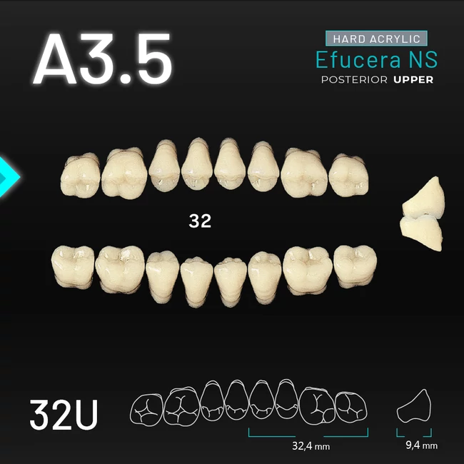 Yamahachi Acryl NS felső rágó A3,5 32U