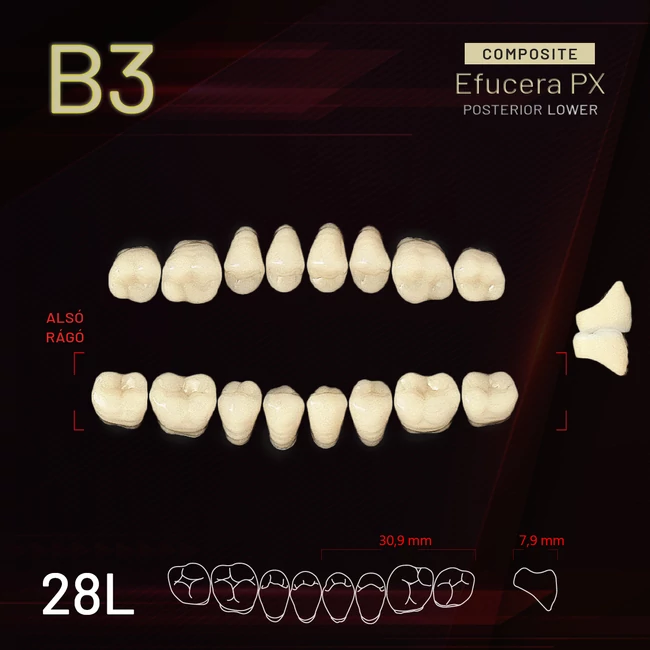 Yamahachi Composit EFUCERA alsó rágó B3 28L