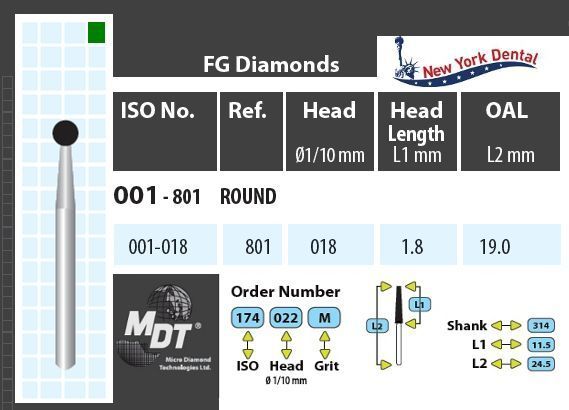 MDT Gyémánt Fúró Gömb 001-018C