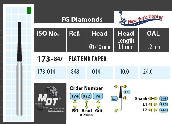MDT Gyémánt Fúró Kúp csapott véggel 173-014C