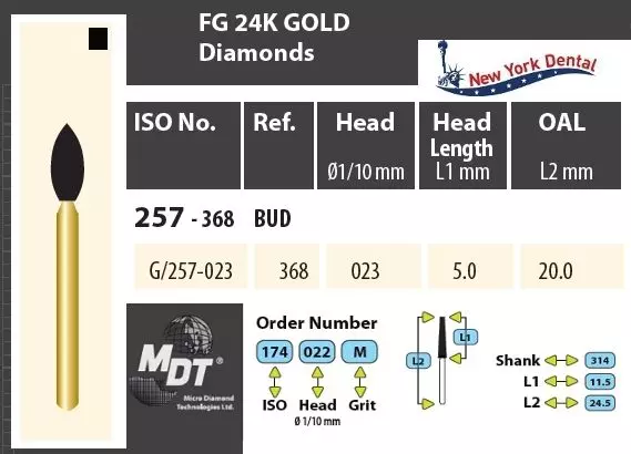 MDT Gold 24K Turbina gyémánt rügy G/257-023XC