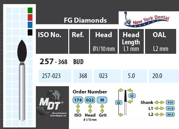 MDT Turbina gyémánt, rügy 257-023F