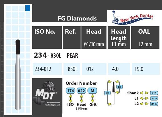 MDT Gyémánt Fúró Körte 234-012M