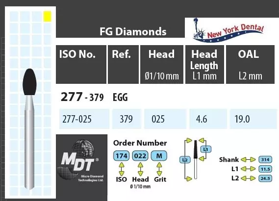 MDT Turbina gyémánt, tojás 277-021M