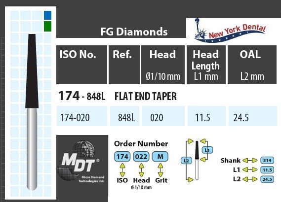 MDT Gyémánt Fúró Kúp csapott véggel 174-020M