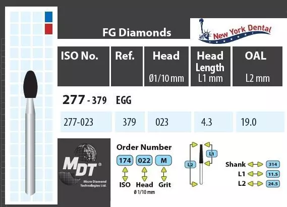 MDT Turbina gyémánt, tojás 277-023F