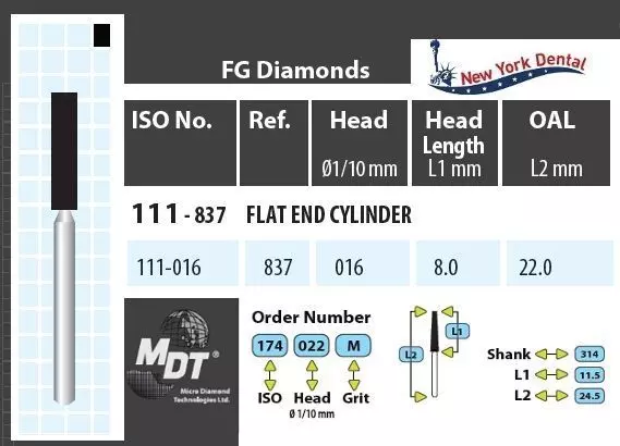 MDT Turbina gyémánt, henger 111-016XC