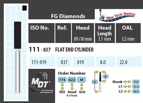 MDT Turbina gyémánt, henger 111-019XC