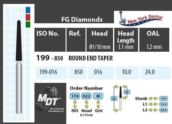 MDT Gyémánt Fúró Kúp lekerekített véggel 199-016C