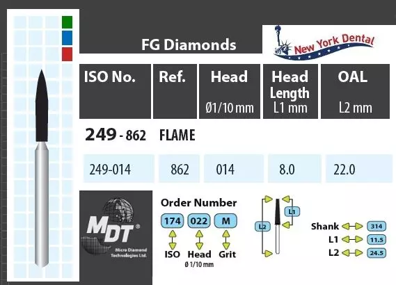 MDT Turbina gyémánt, láng 249-014M