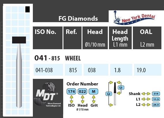 MDT Gyémánt Fúró Kerék 041-038XC
