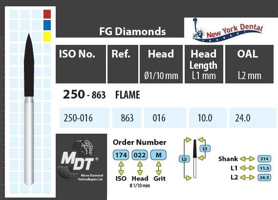 MDT Gyémánt Fúró Hosszú láng 250-016M