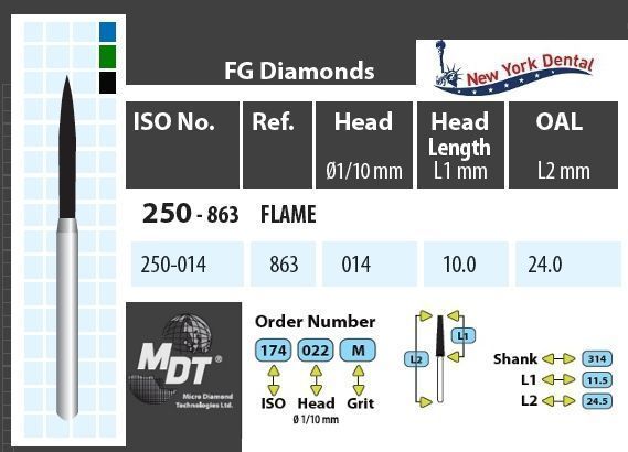 MDT Gyémánt Fúró Hosszú láng 250-014M