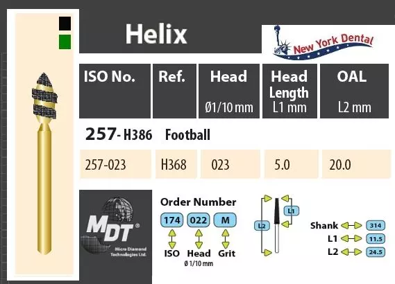 MDT Gold Helix Turbina spirál gyémánt aranyozott szárral, rügy H257-023C