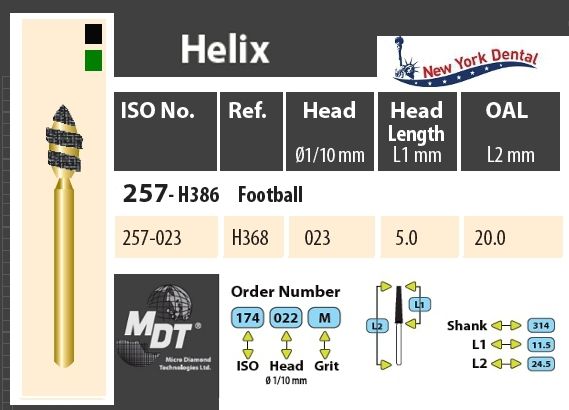 MDT Gold Helix Gyémánt Fúró Kis láng H257-023C
