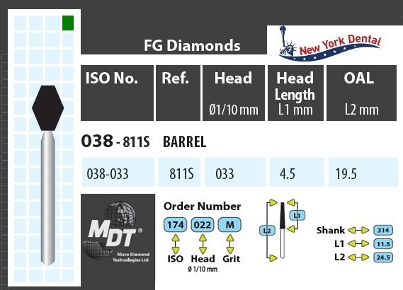 MDT Gyémánt Fúró Hordó 038-033C