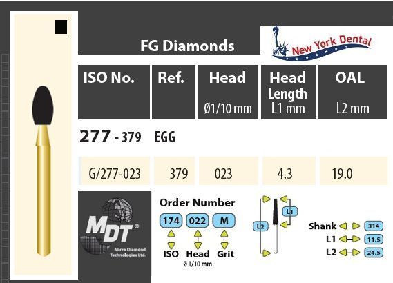 MDT Gold 24K Gyémánt fúró Tojás G/277-023XC