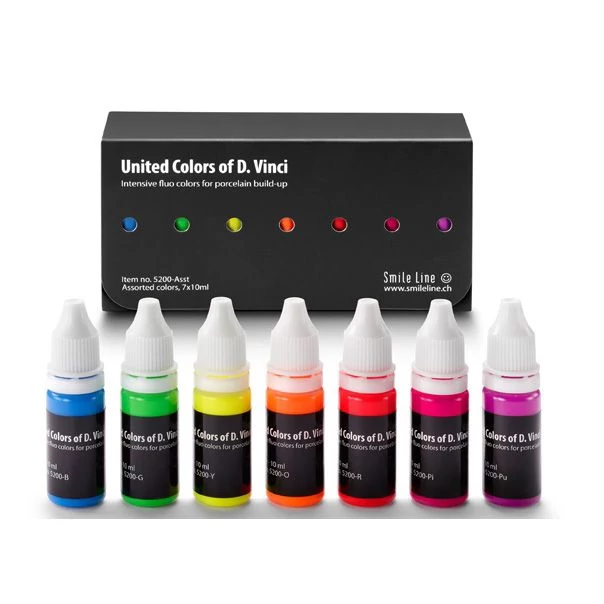 Smile Line 5200-Asst Intensive fluo colors, set 7db