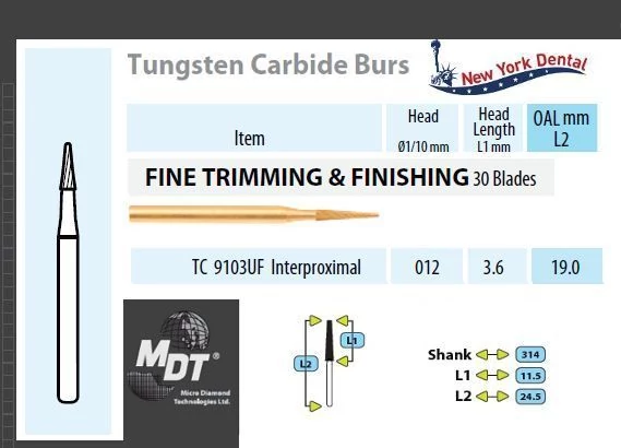 MDT FG Karbidfúró Interproximal TC 9103UF (30 pengés)