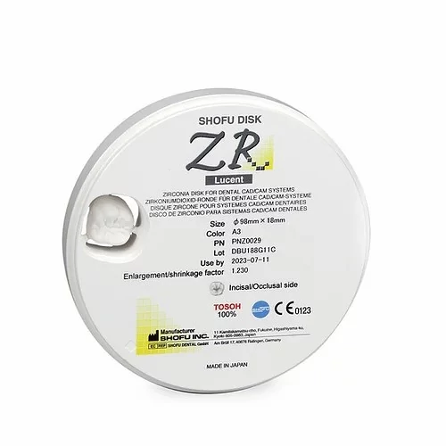 SHOFU Disk ZR Lucent 22mm C1