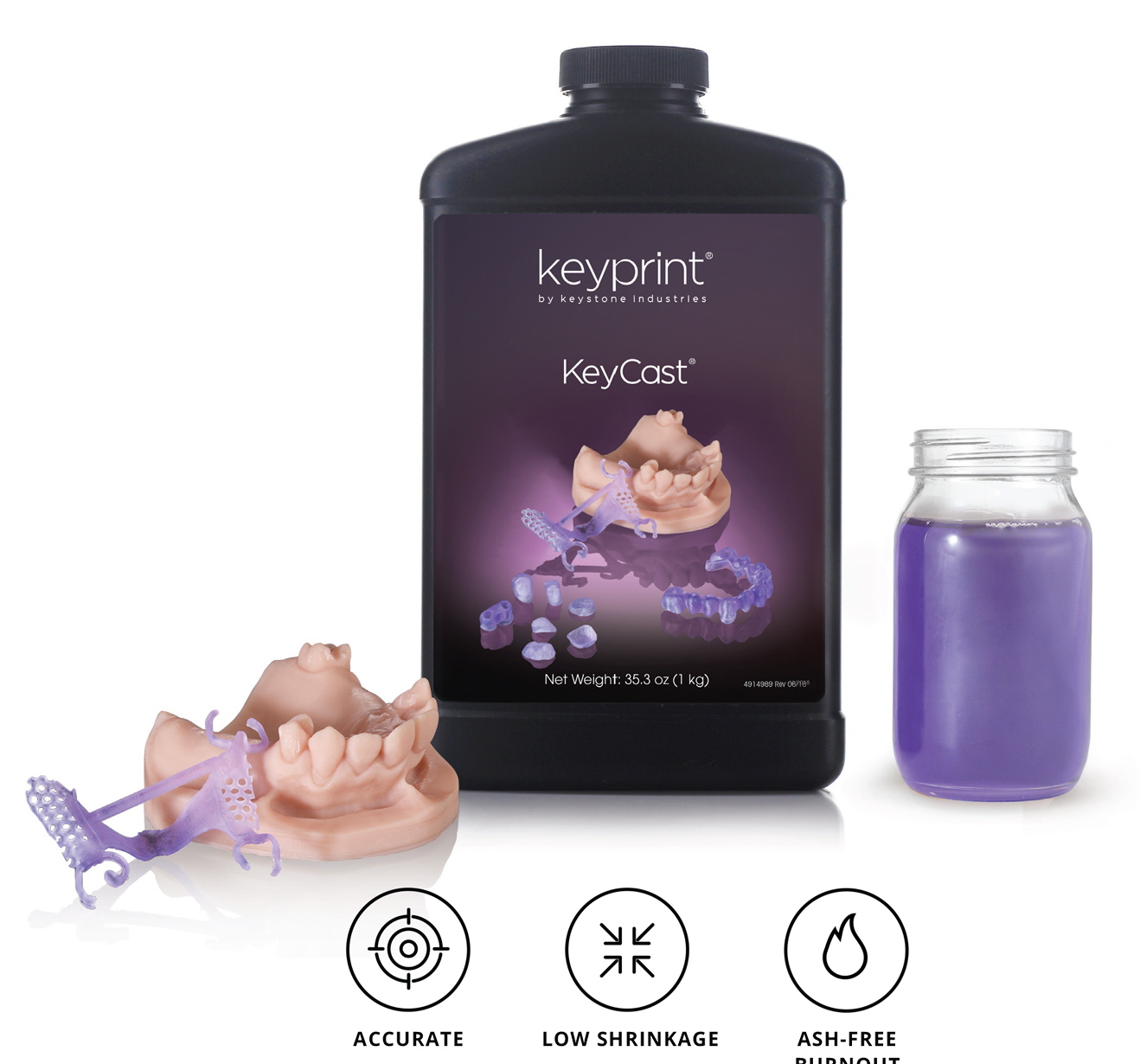 Keystone KeyCast Resin 3D folyadék - Violet