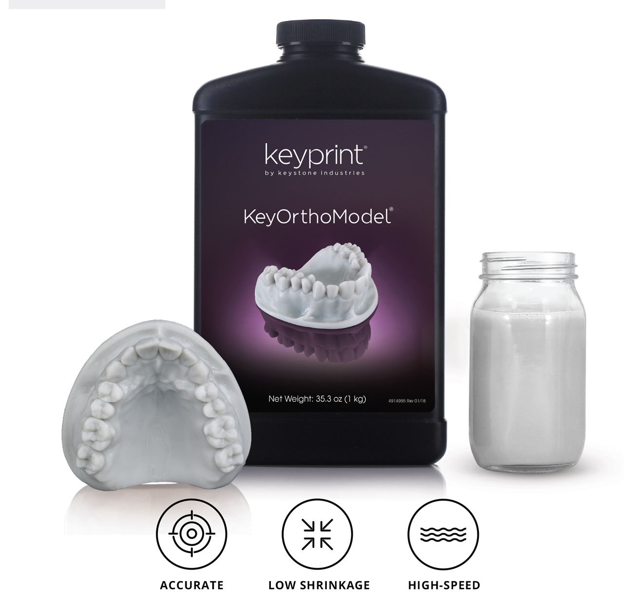Keystone KeyOrthoModel Resin 3D folyadék - Szürke