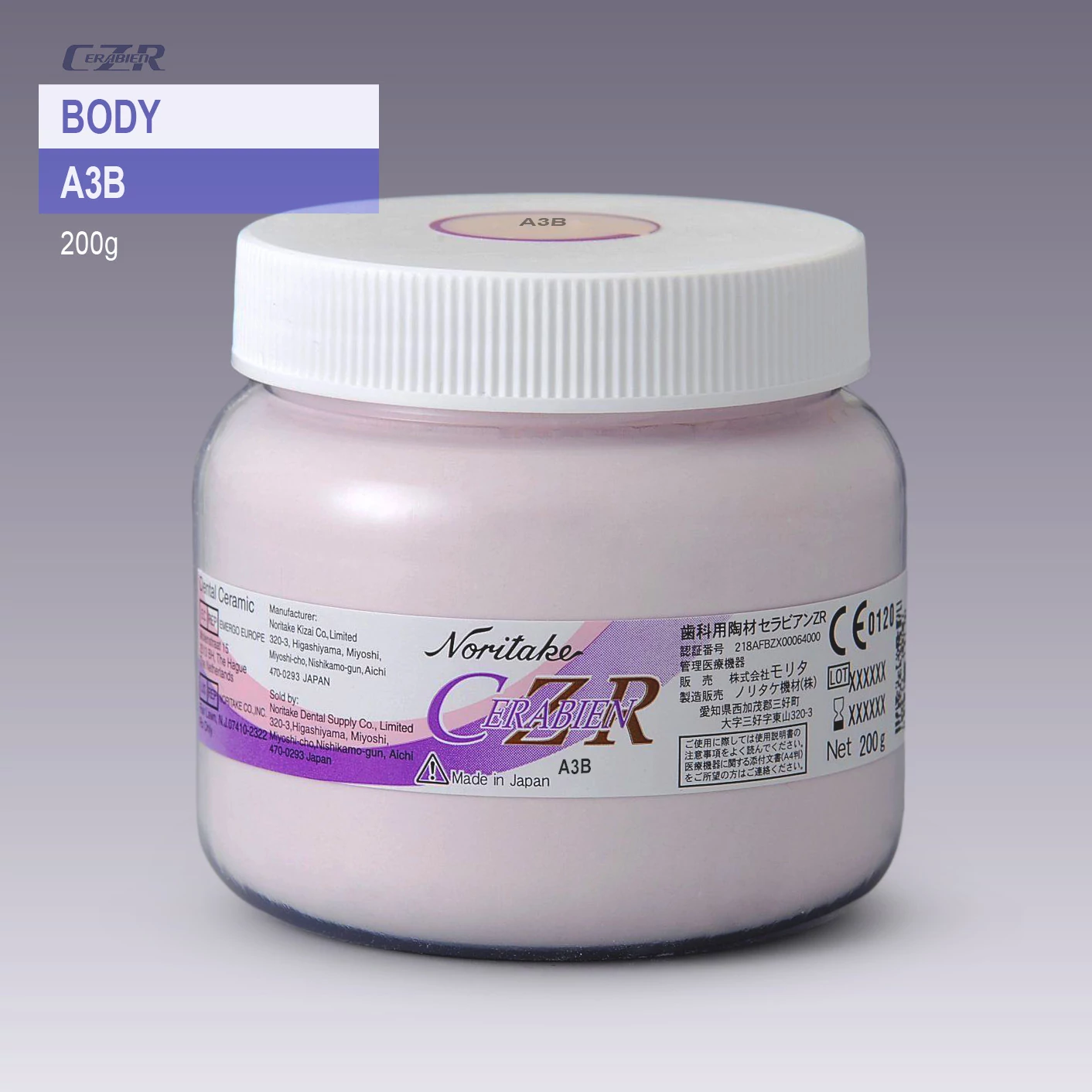 Noritake CZR Body A3 (200g) - cirkonkerámia dentin por