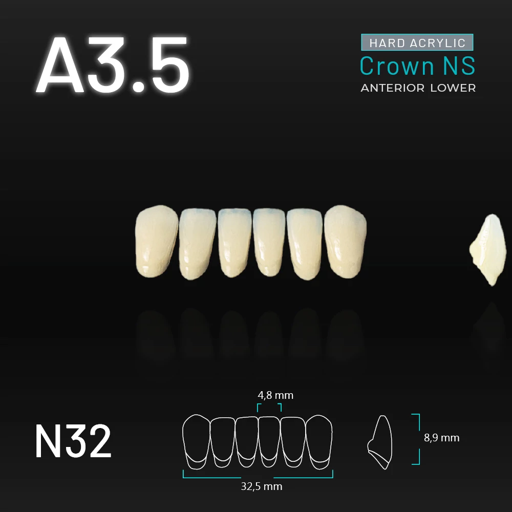 Yamahachi Acryl Crown NS lower anterior A3,5-N32