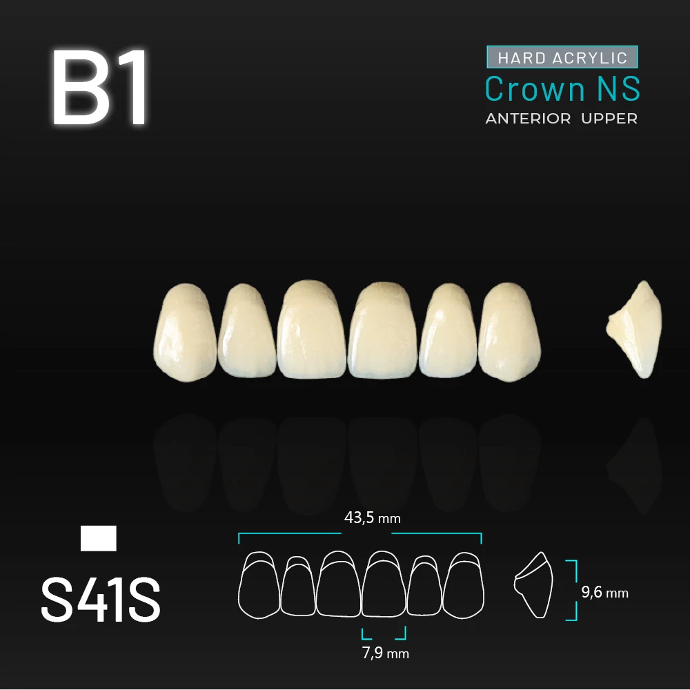 Yamahachi Acryl Crown NS upper anterior B1-S41S