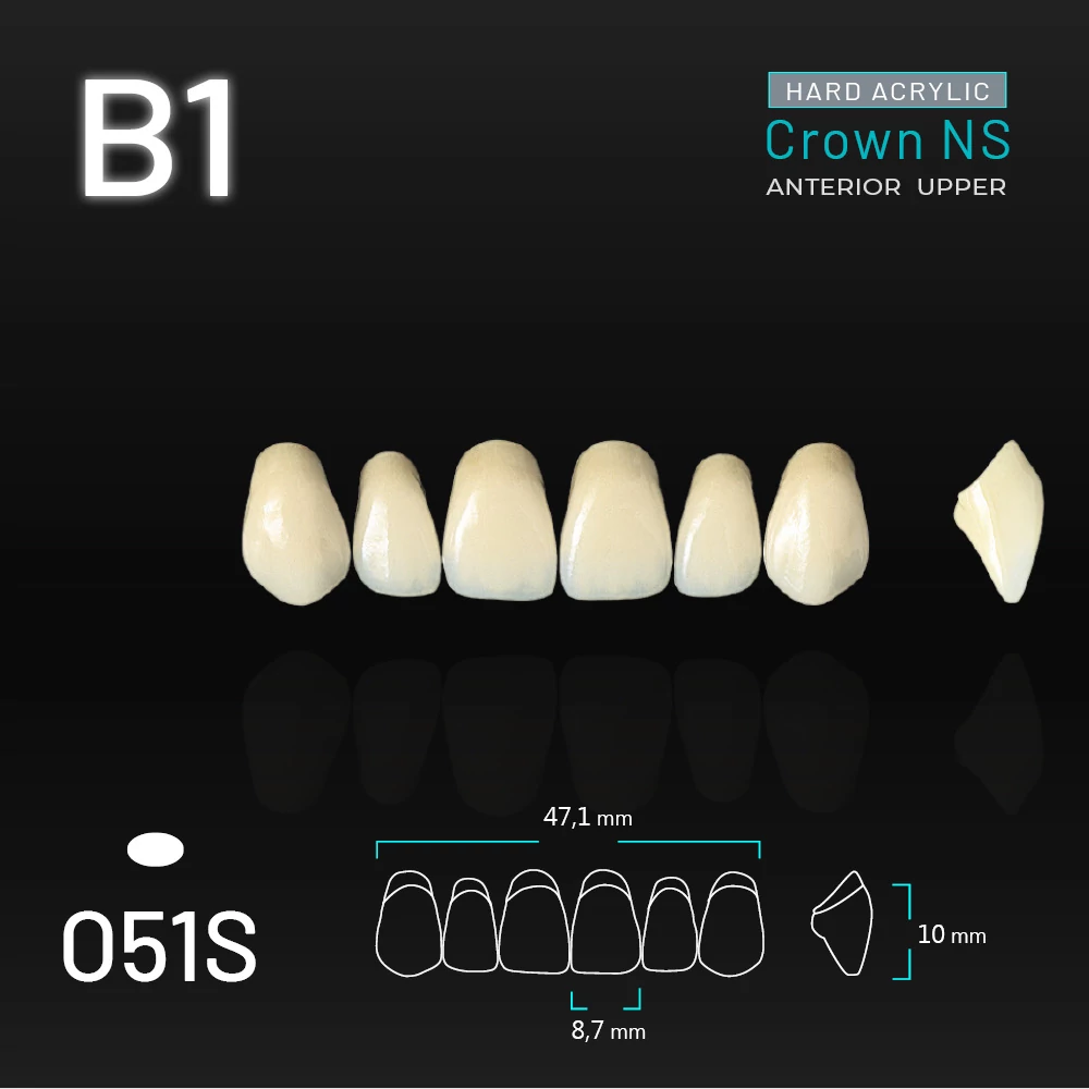 Yamahachi Acryl Crown NS upper anterior B1-O51S