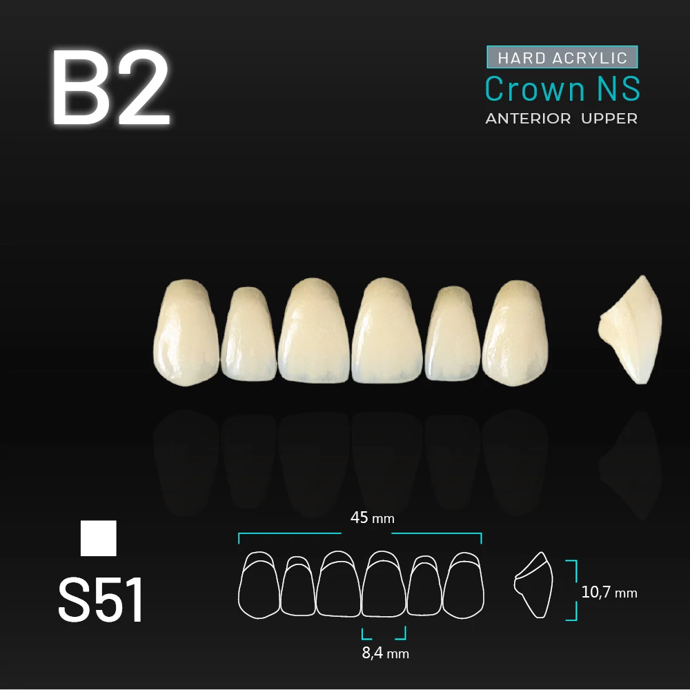 Yamahachi Acryl Crown NS upper anterior B2-S51