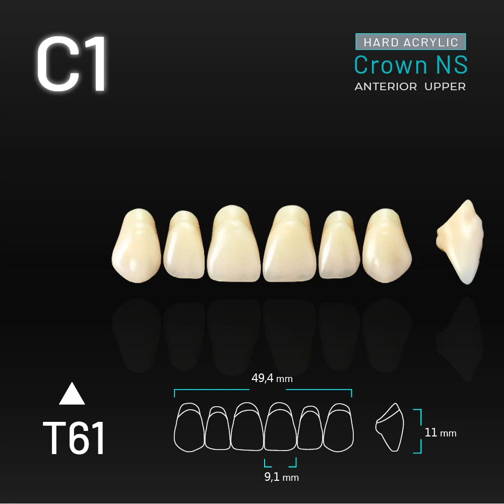 Yamahachi Acryl Crown NS upper anterior C1-T61