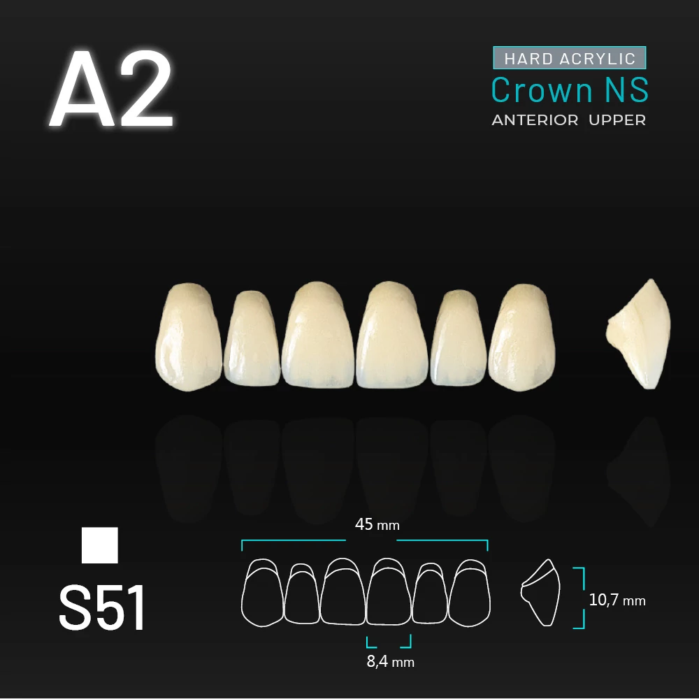 Yamahachi Acryl Crown NS upper anterior A2-S51