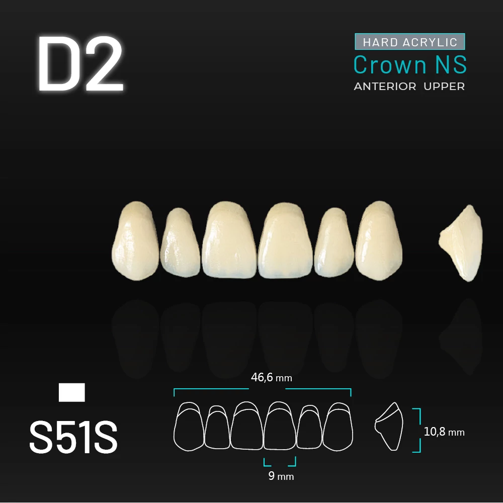 Yamahachi Acryl Crown NS upper anterior D2-S51S