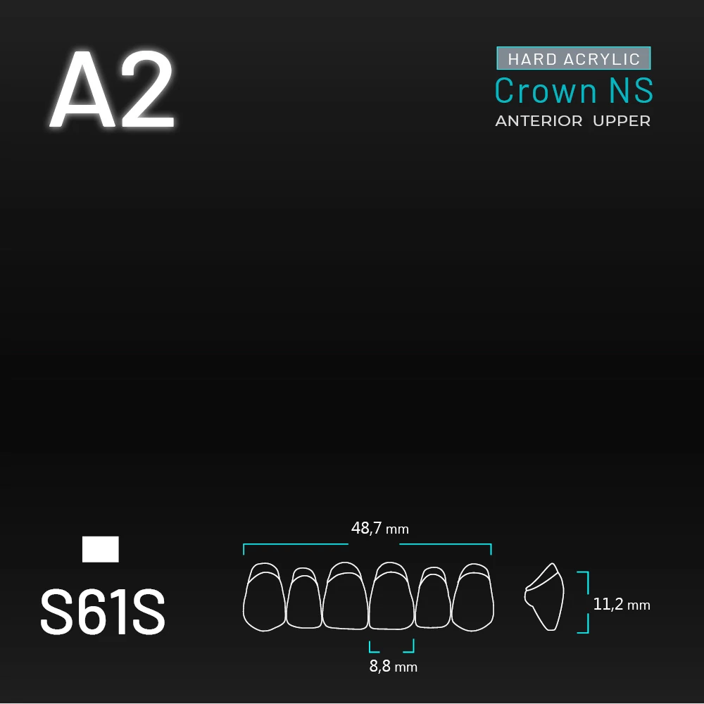 Yamahachi Acryl Crown NS upper anterior A2-S61S