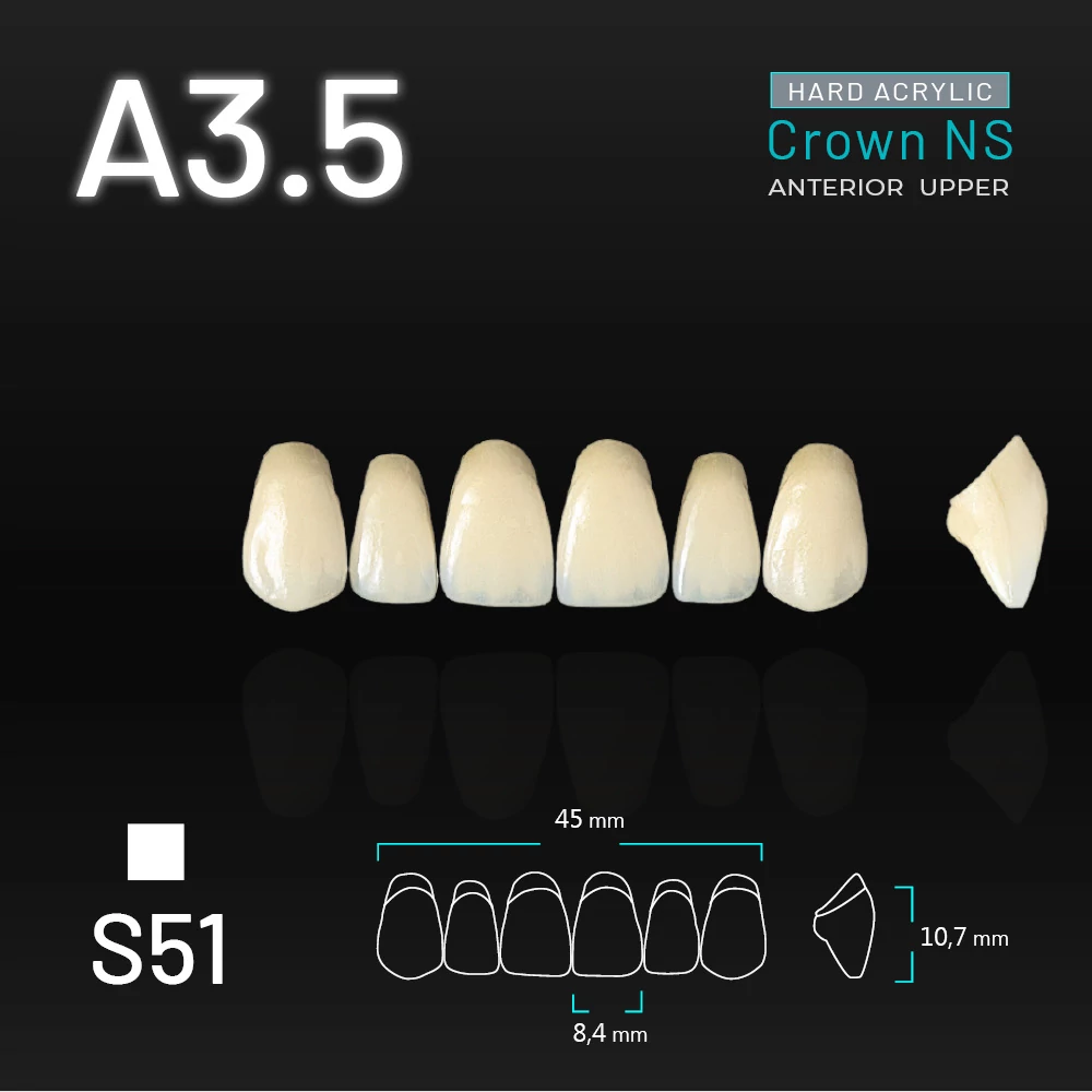 Yamahachi Acryl Crown NS upper anterior A3,5-S51