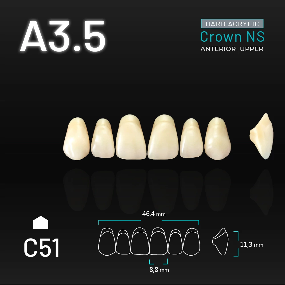Yamahachi Acryl Crown NS upper anterior A3,5-C51