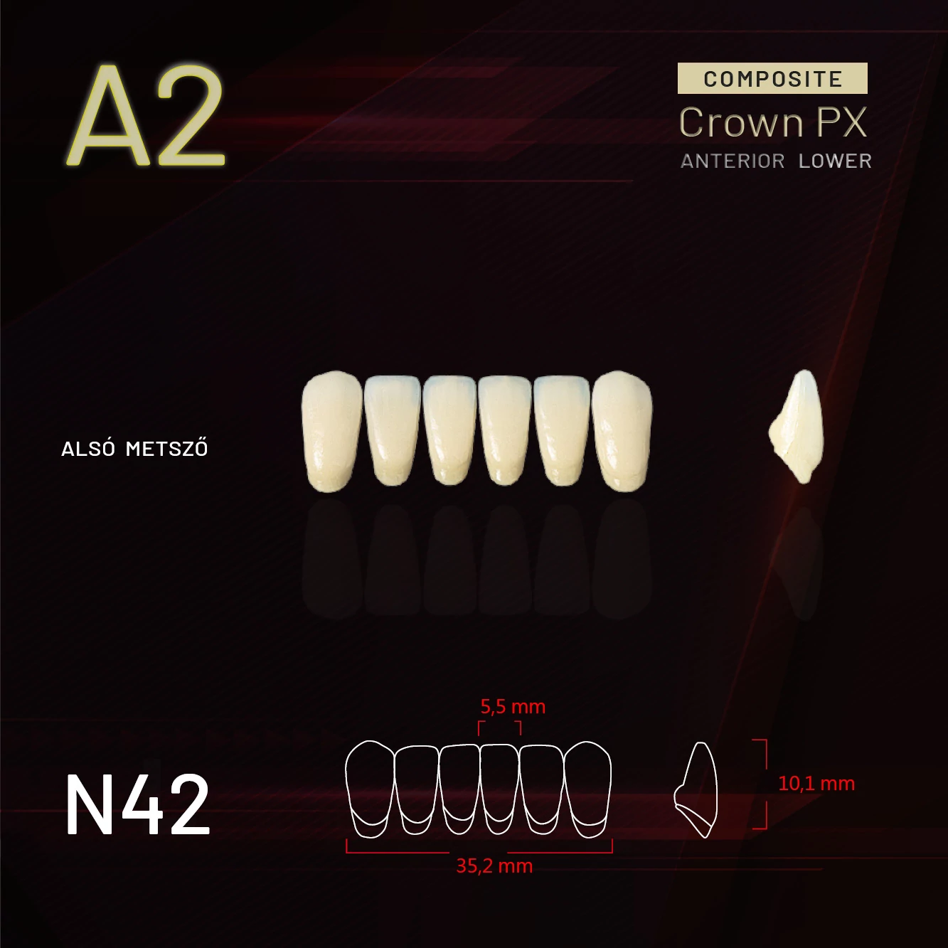 Yamahachi Composit Crown metsző alsó A2 N42