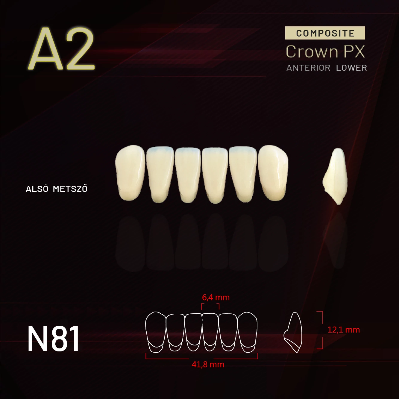 Yamahachi Composit Crown metsző alsó A2 N81