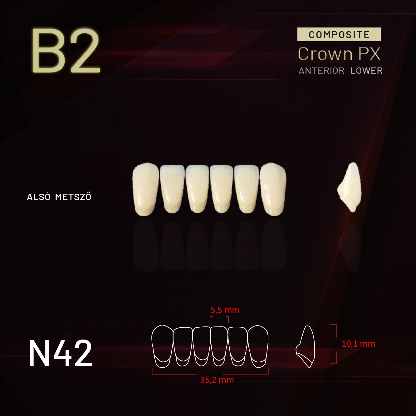 Yamahachi Composit Crown metsző alsó B2 N42