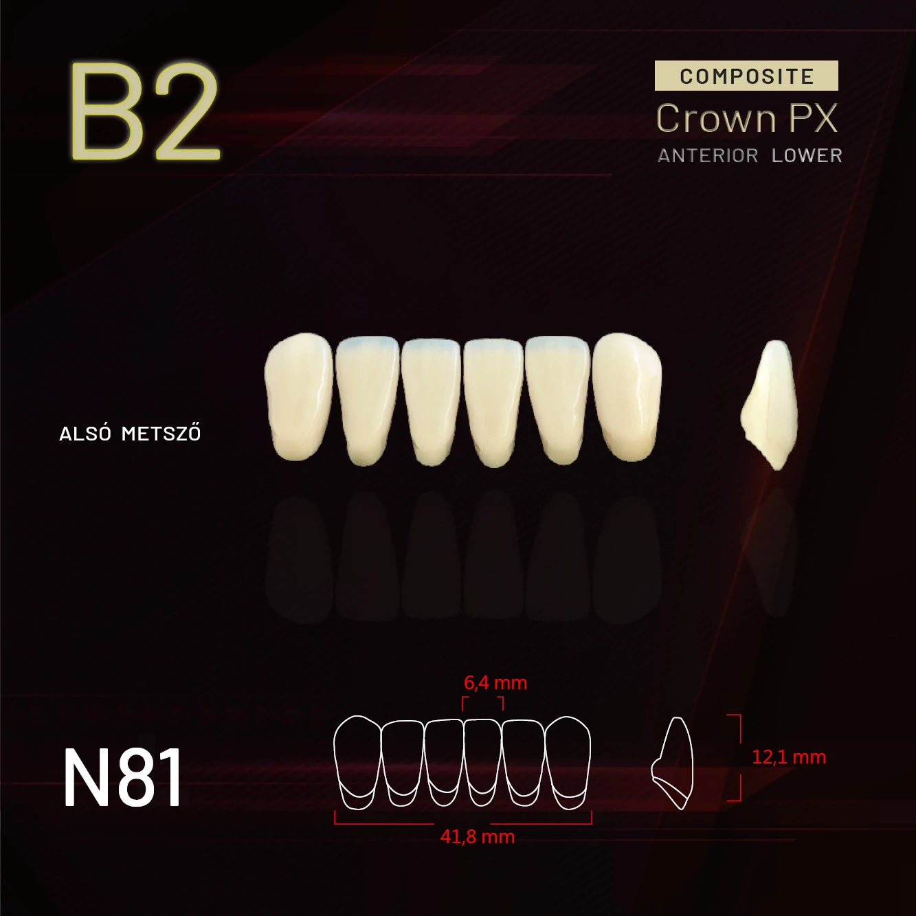 Yamahachi Composit Crown metsző alsó B2 N81